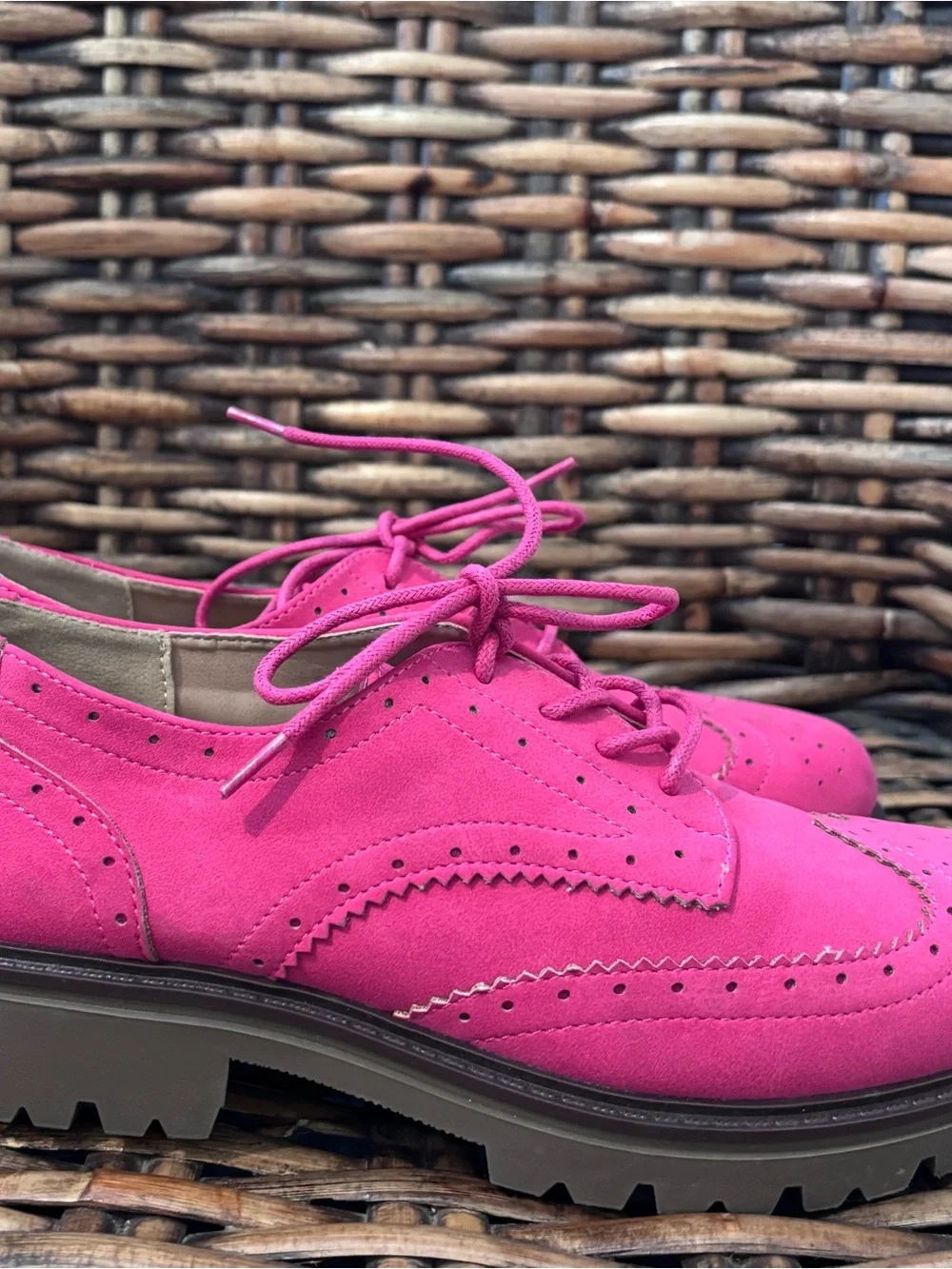 Journee Collection Pink Claudiya  Oxford Loafers  in size 8. Great condition!